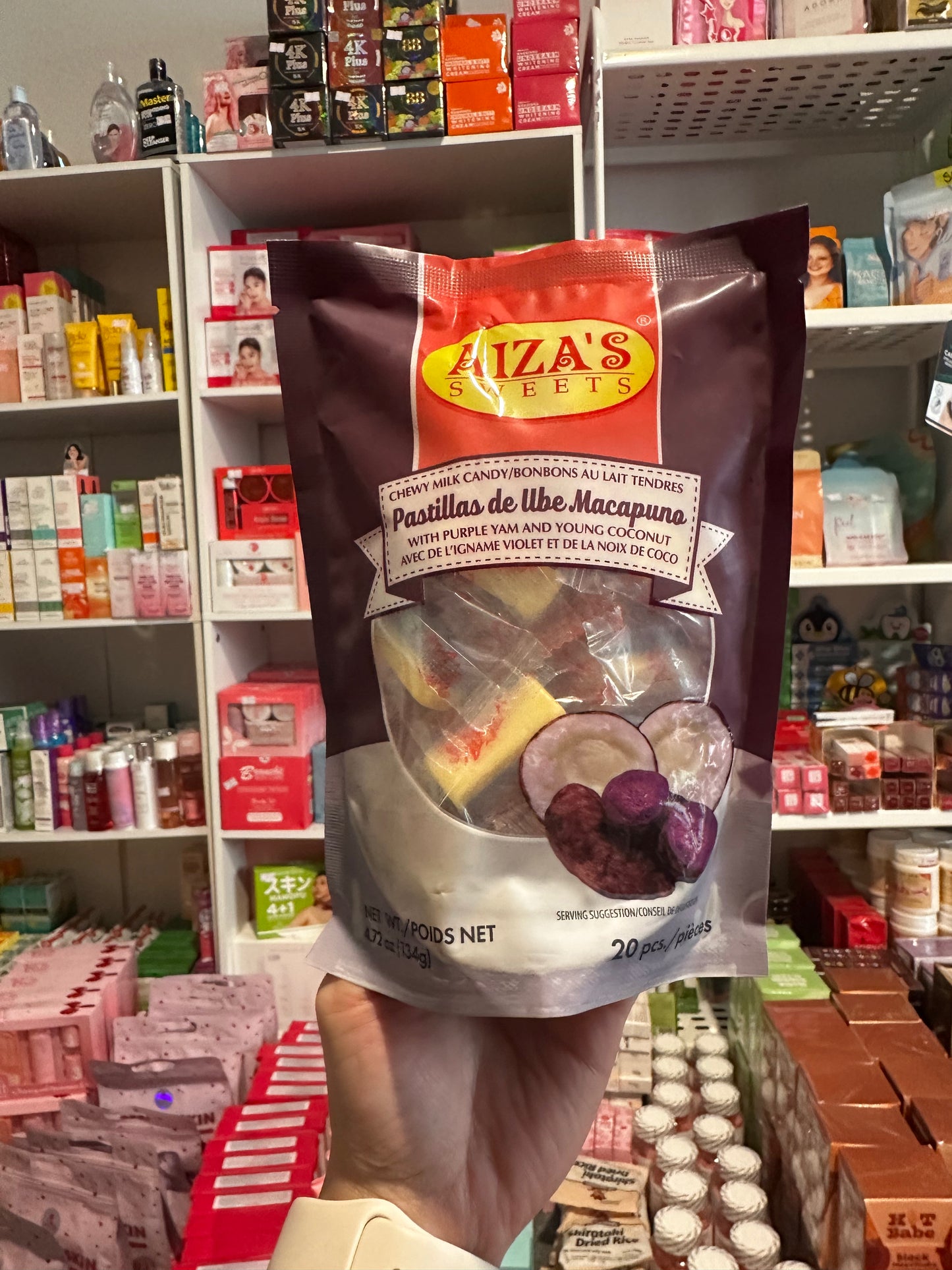 AIZAS SWEETS Pastillas de Ube Macapuno 20s