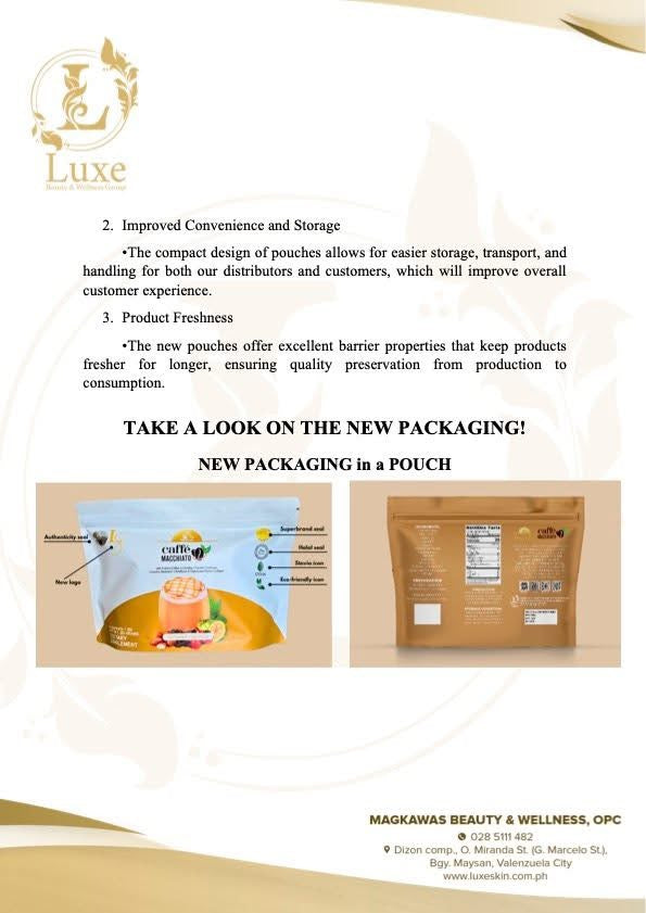 Luxe Slim Caffe Macchiato Pouch NEW PRODUCTION- 21g X 8 Sachets