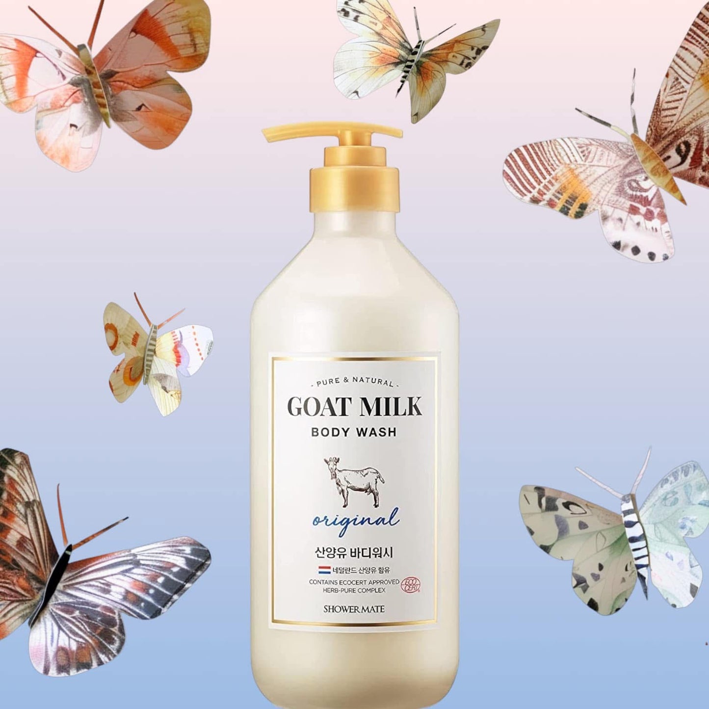 SHOWERMATE Pure and Natural Goat Milk Body Wash (Original), Contains Prebiotics And Leaves Skin Healthy And Vibrant 800ml