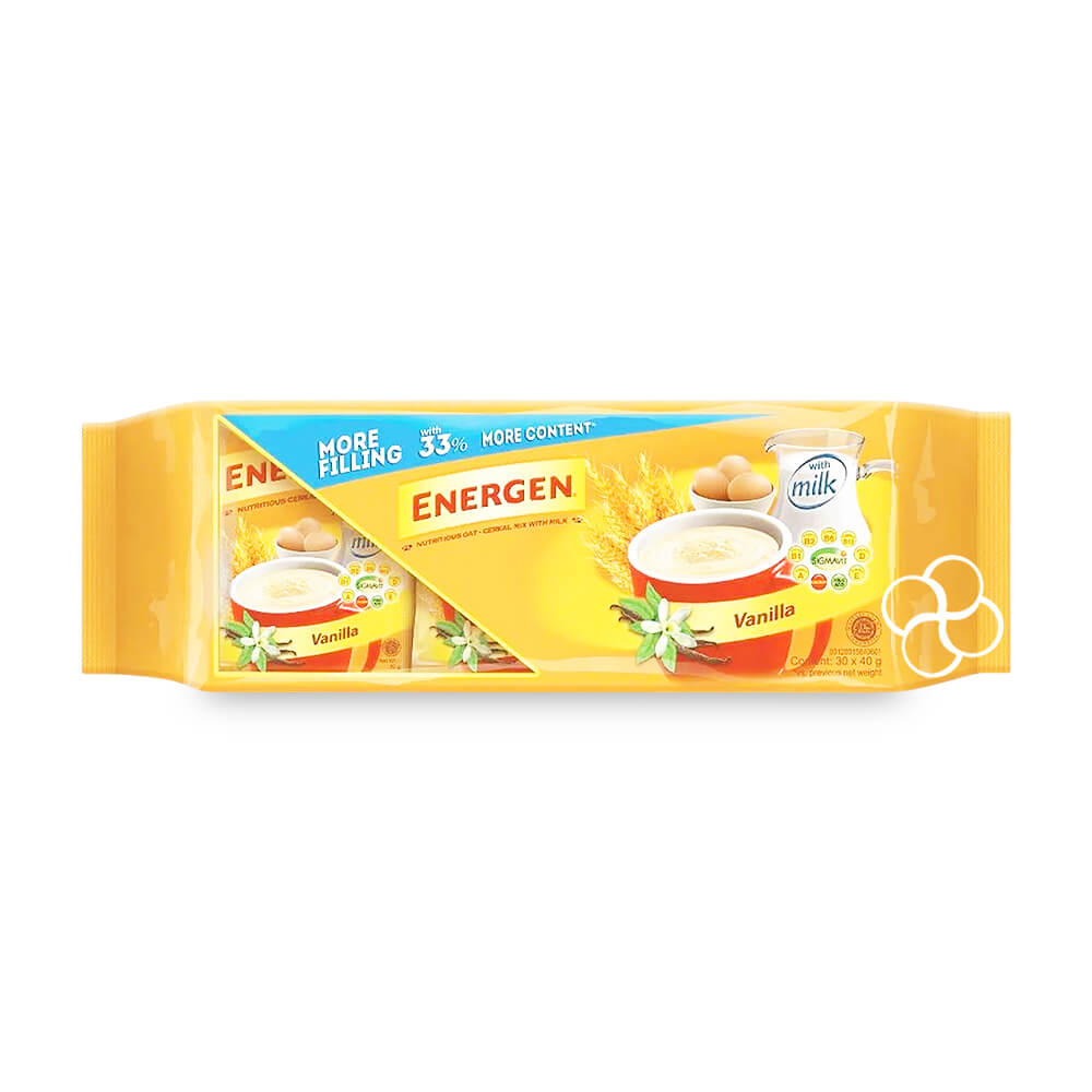ENERGEN Nutritious Oat Cereal Mix With Milk - VANILLA 40gx10