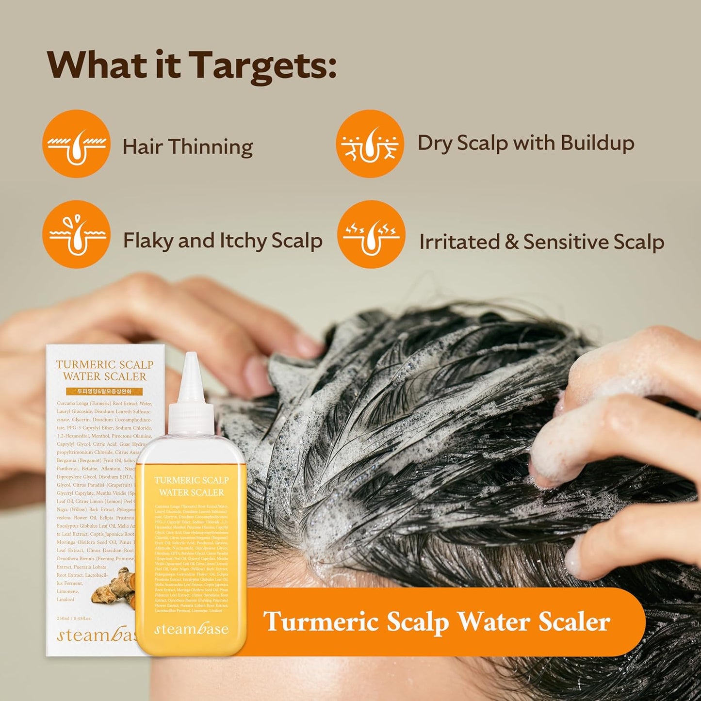 STEAMBASE Turmeric Scalp Water Scaler 250ml
