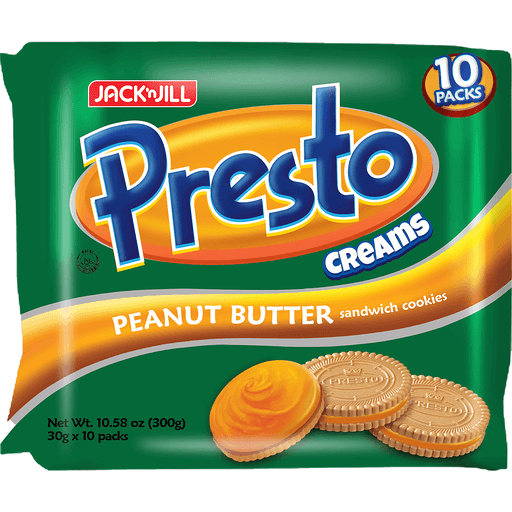 JACK&JILL PRESTO CREAMS PEANUT BUTTER 30Gx10