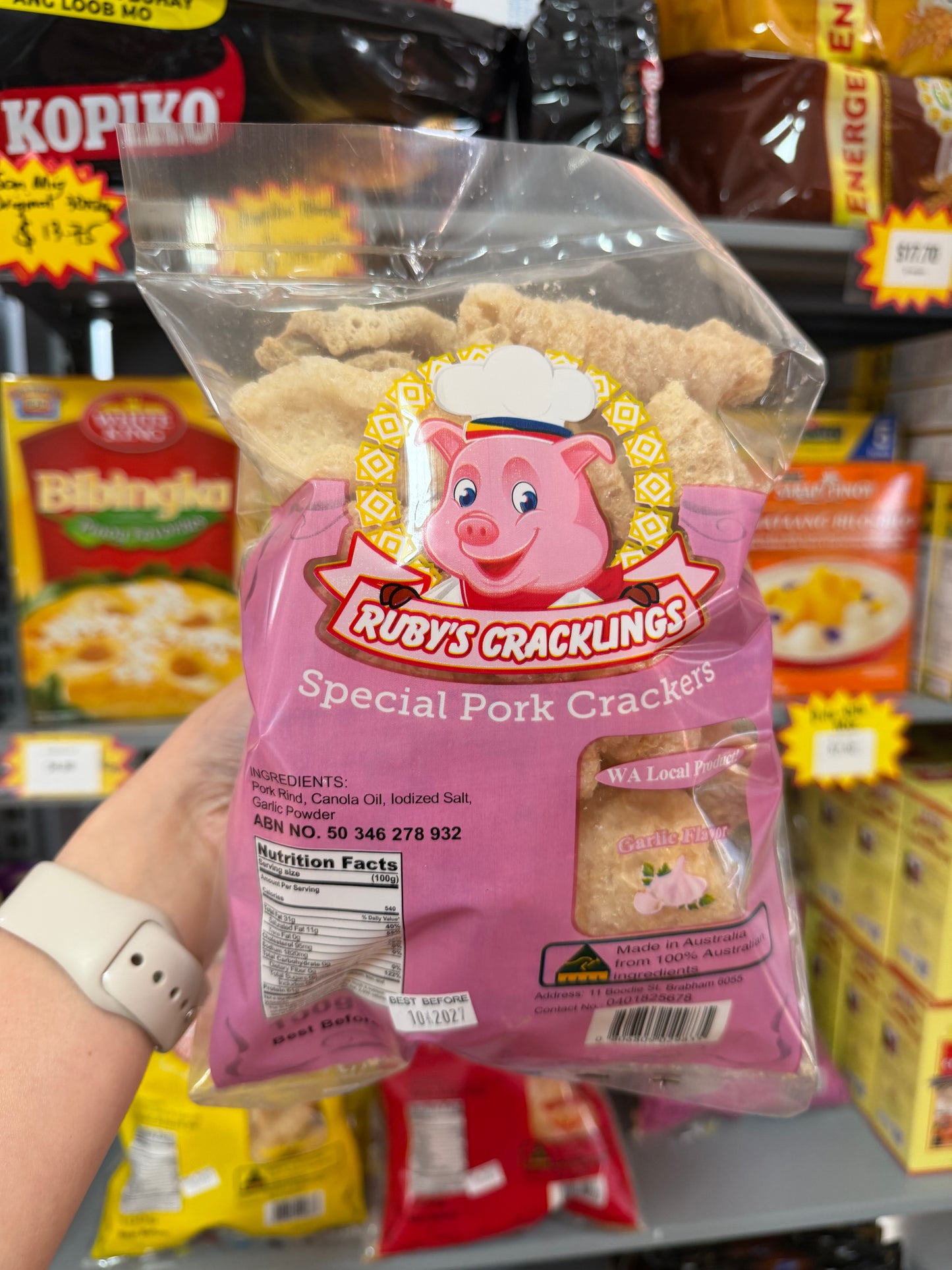 RUBYS CRACKLING GARLIC FLAVOUR 100g
