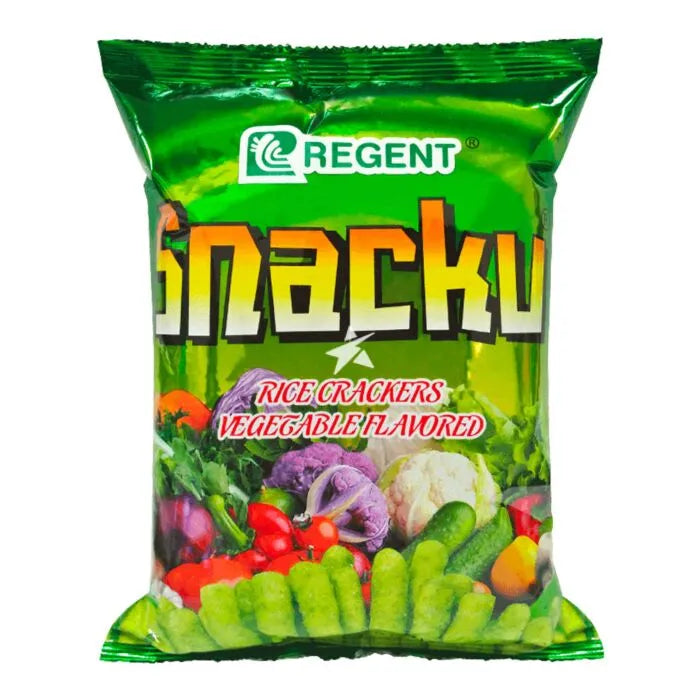 REGENT SNACKU RICE CRACKERS VEGETABLE 60G