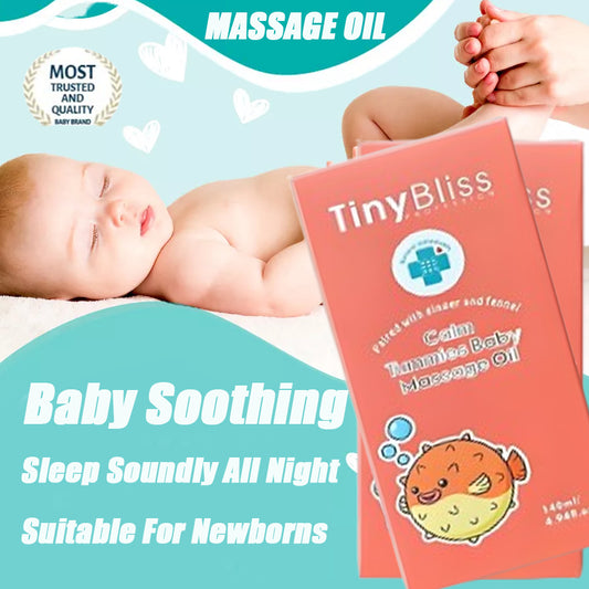 Tiny Bliss Tummies baby massage oil Anti Colic Calm Tummies Remedies for Baby Happy Tummy Massage Oil 140ml