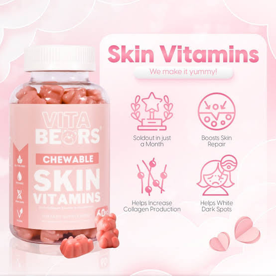 VitaBears Chewable Skin Vitamins - 60 Gummies