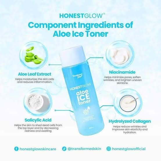 Honest Glow Aloe Ice Toner - 60ml - SALE‼️