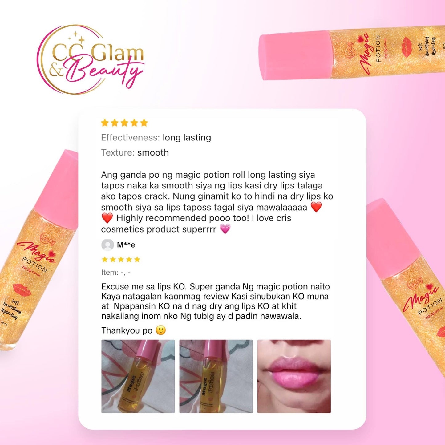 CC Glam & Beauty Magic Potion 24k Lip Serum
