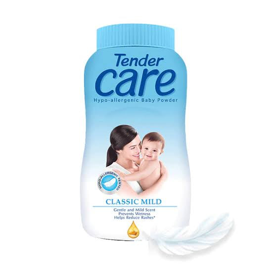 TENDER CARE
Classic Mild Hypo-Allergenic Baby powder 100g