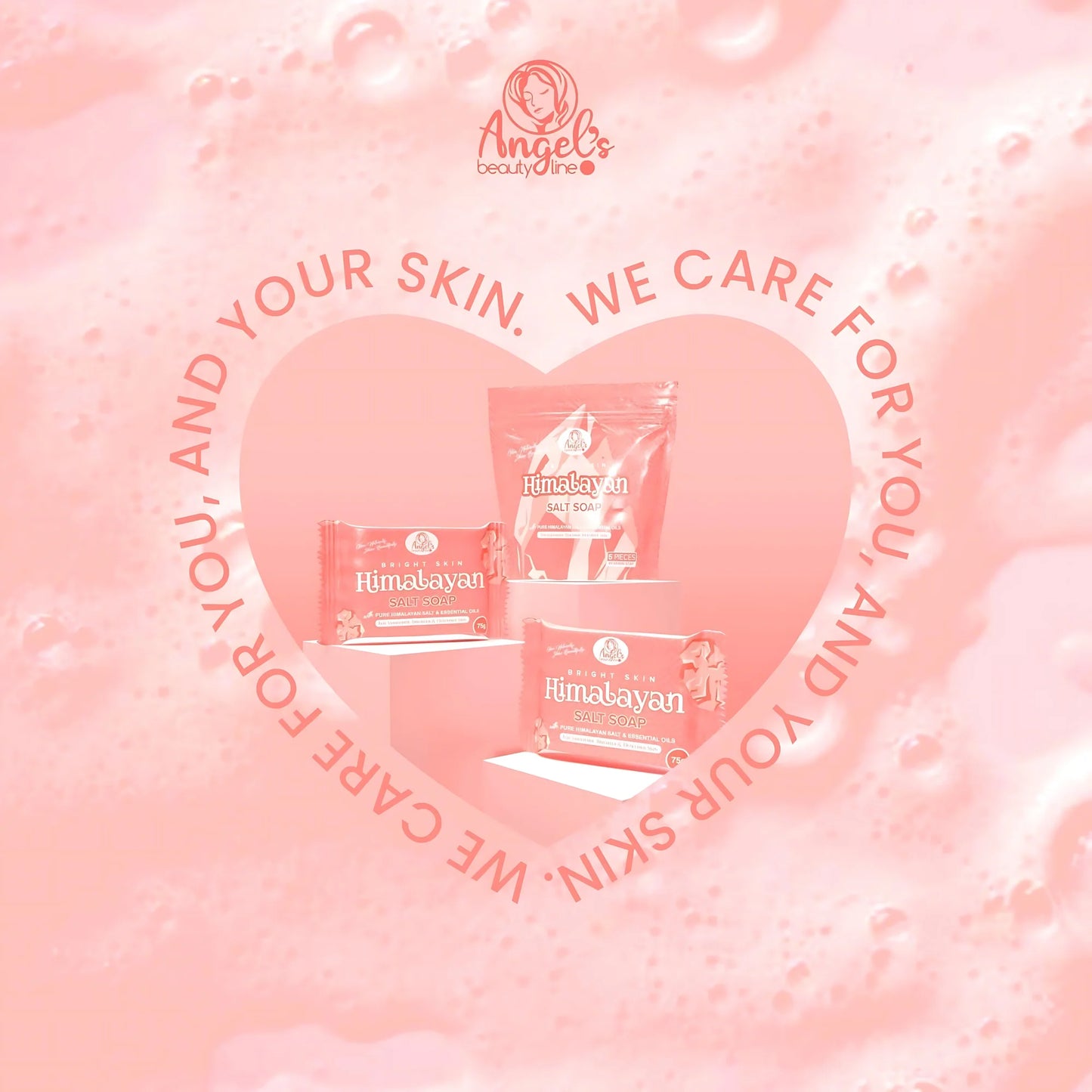 Angel’s Beautyline Bright Skin Himalayan Salt Soap – 75g X 5 PCS (Pack Of 5)