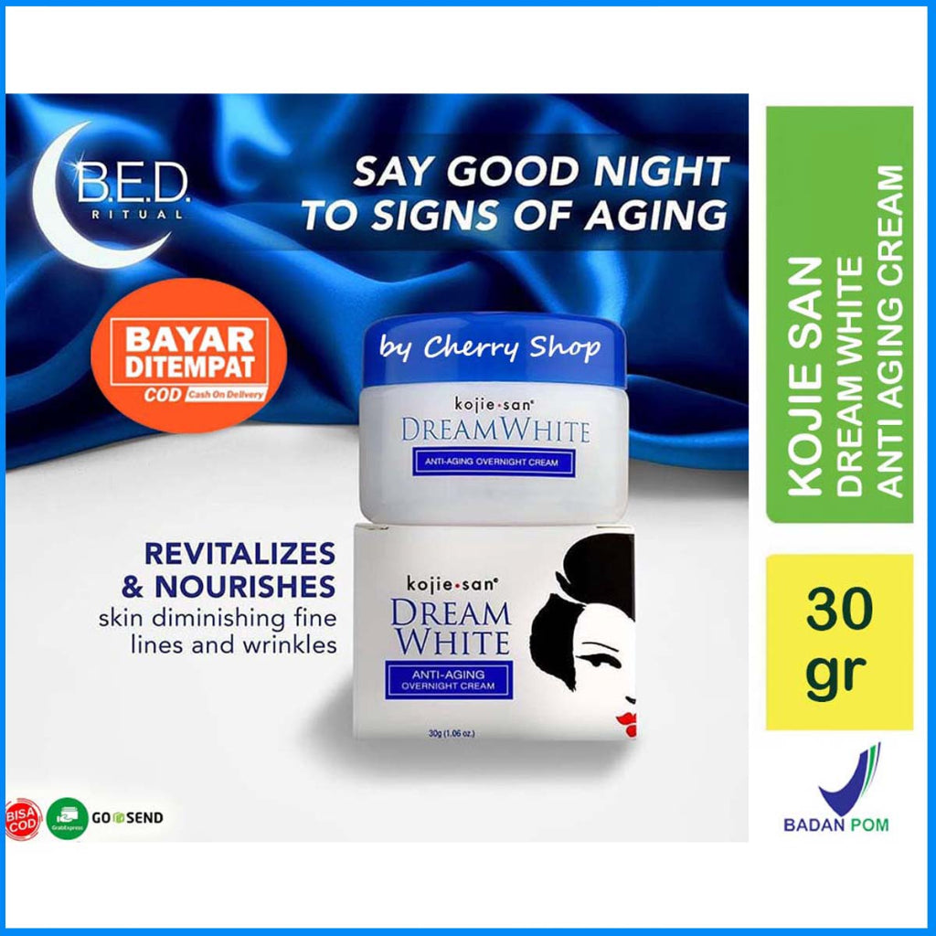 KojieSan DREAMWHITE ANTI-AGING OVERNIGHT CREAM with Sunscreen- 30g