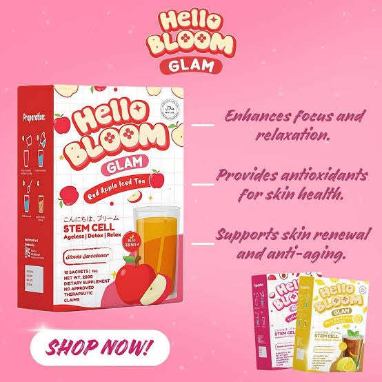 Kiray’s HOT BABE Hello Bloom Glam Red Apple Iced Tea 22gx10