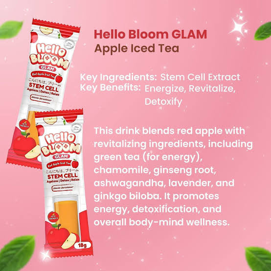 Kiray’s HOT BABE Hello Bloom Glam Red Apple Iced Tea 22gx10