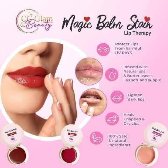 CC GLAM By Cris Cosmetics Lip Balm Stain - DUO PEACH AND BLOODSHOT SHADES