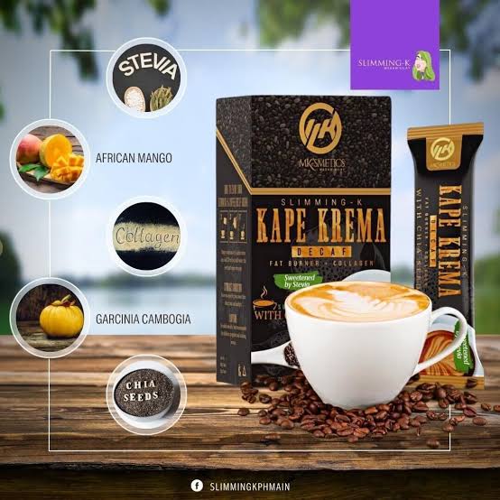 MK Cosmetics Slimming K Kape Krema Decaf - 10 Sachets by Madam Kilay