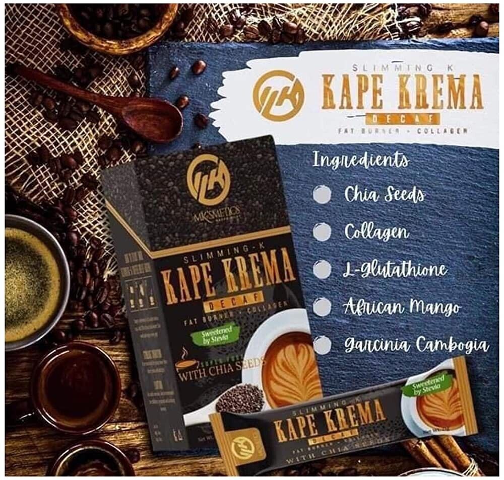 MK Cosmetics Slimming K Kape Krema Decaf - 10 Sachets by Madam Kilay