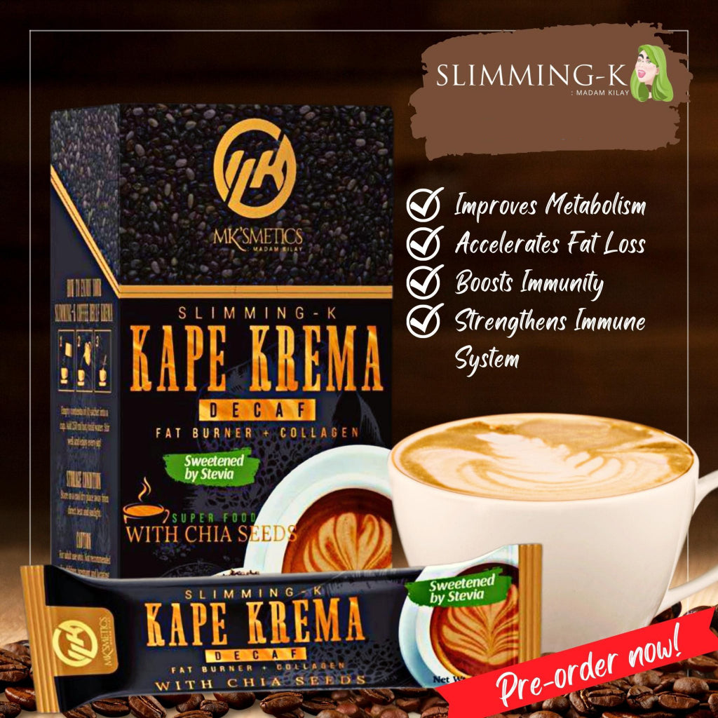 MK Cosmetics Slimming K Kape Krema Decaf - 10 Sachets by Madam Kilay