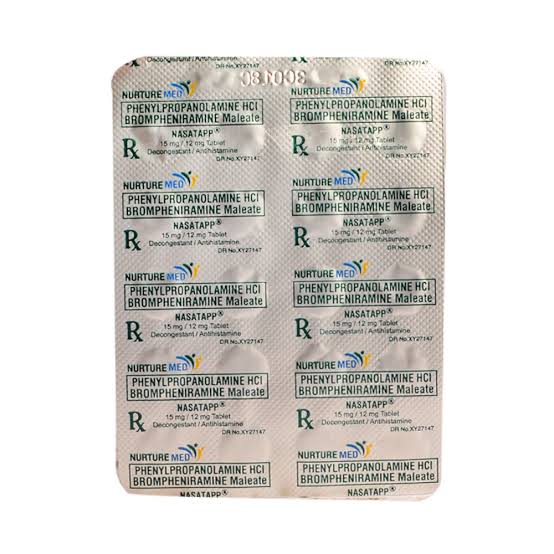 Nasatapp 15mg/12mg Tablet - SOLD PER 10 TABLETS BLISTER