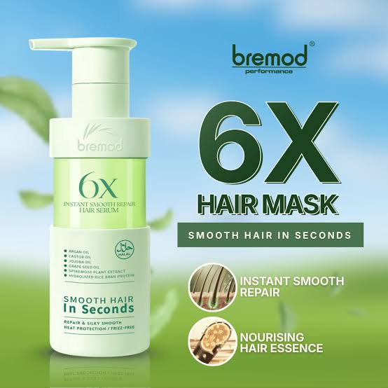 Bremod 6X Instant Smooth Repair Hair Serum Argan Oil Castor Jojoba Nourishing Hair Essence 150ml