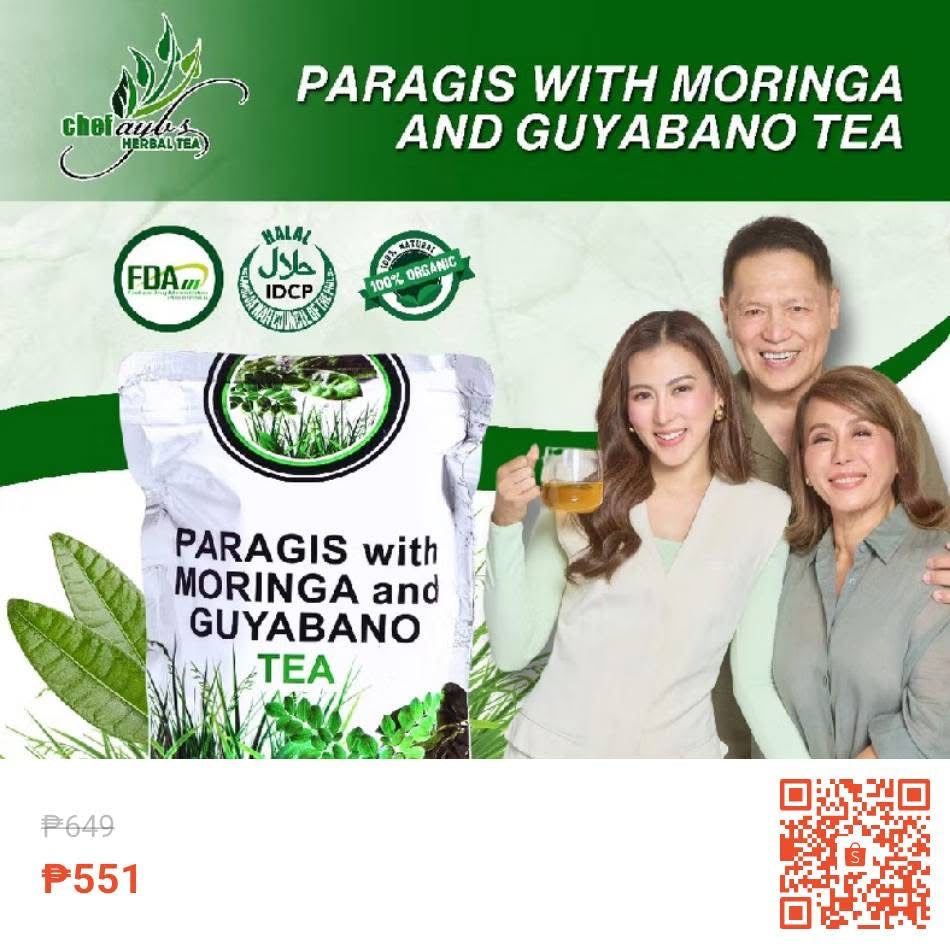 Chef Ayb’s Paragis Tea with Moringa and Guyabano 20 Tea Bags