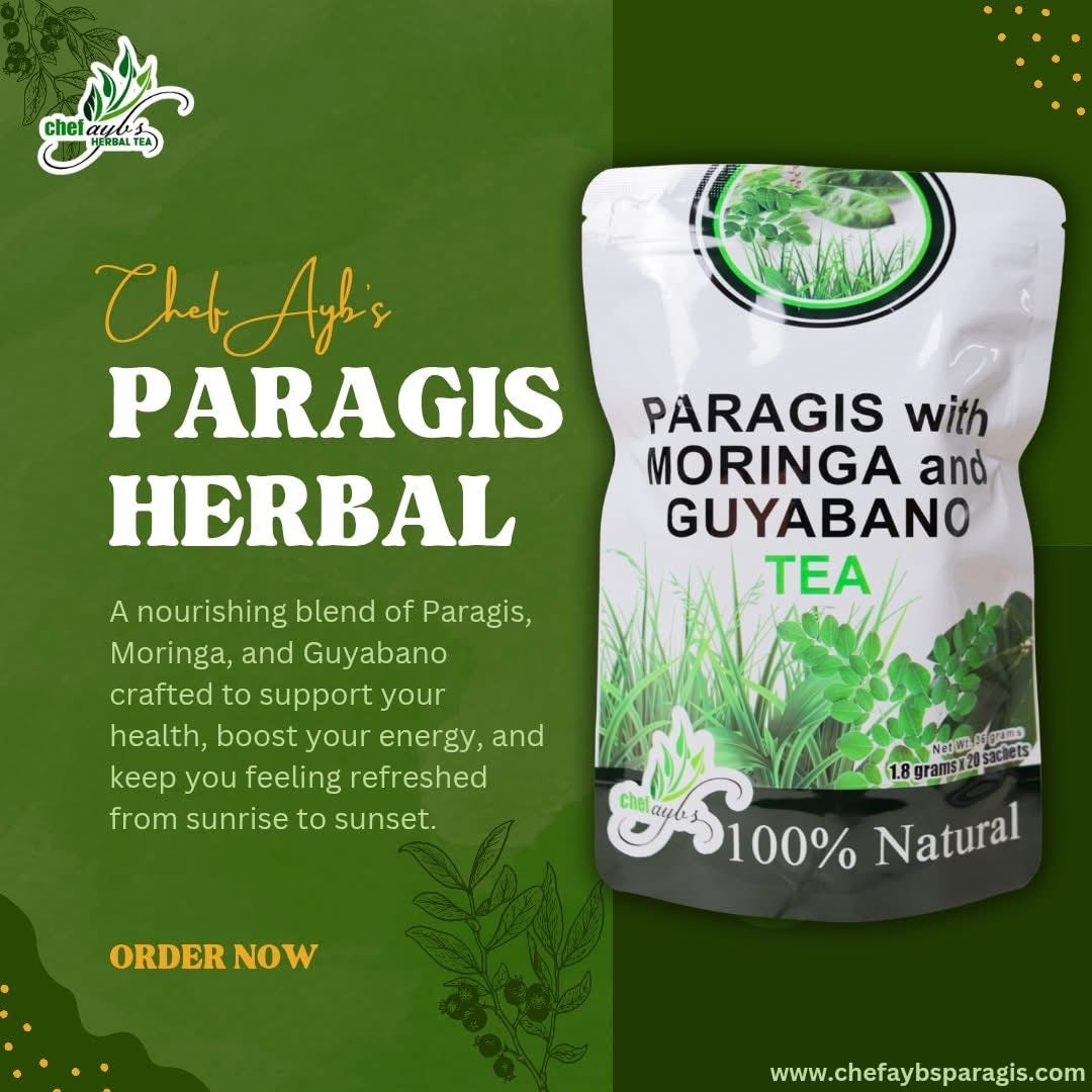 Chef Ayb’s Paragis Tea with Moringa and Guyabano 20 Tea Bags
