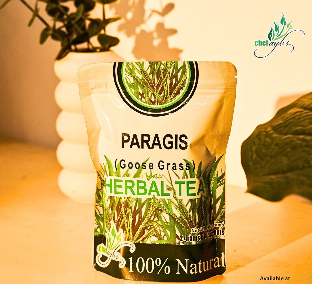 Chef Ayb's Paragis (Goose Grass) Herbal Tea - 100% Natural, Caffeine-Free Herbal Drink - 2g x 10 sachets