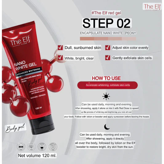 The Elf Nano White Gel Advanced Whitening Body Gel 120ml