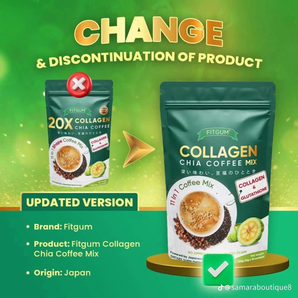 FITGUM Collagen Chia Coffee - 11 in 1 Coffee Mix