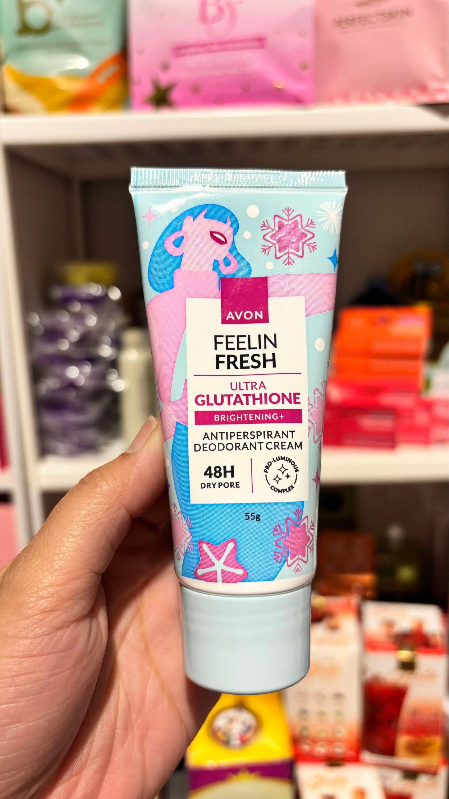 AVON FEELIN FRESH QUELCH ULTRA GLUTATHIONE Anti-Perspirant Deodorant Cream 55 G
