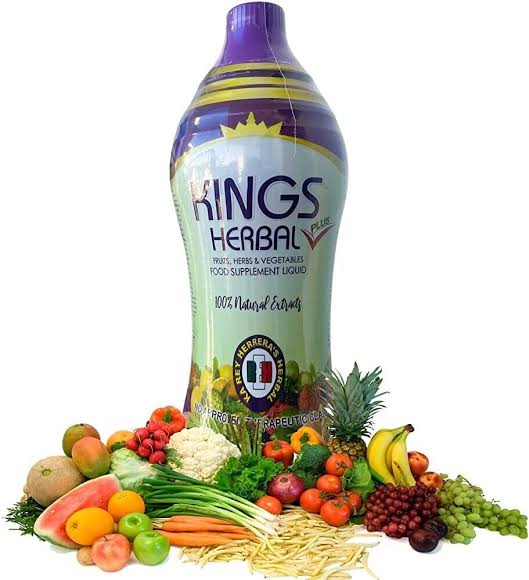 KINGS HERBAL PLUS - Fruits, Herbs and Vegetables - FOOD SUPPLEMENT LIQUID 1000ml