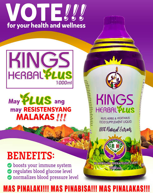 KINGS HERBAL PLUS - Fruits, Herbs and Vegetables - FOOD SUPPLEMENT LIQUID 1000ml