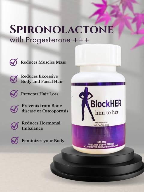 BLOCKHER (Anti-Androgen) From Him to Her 100 capsules