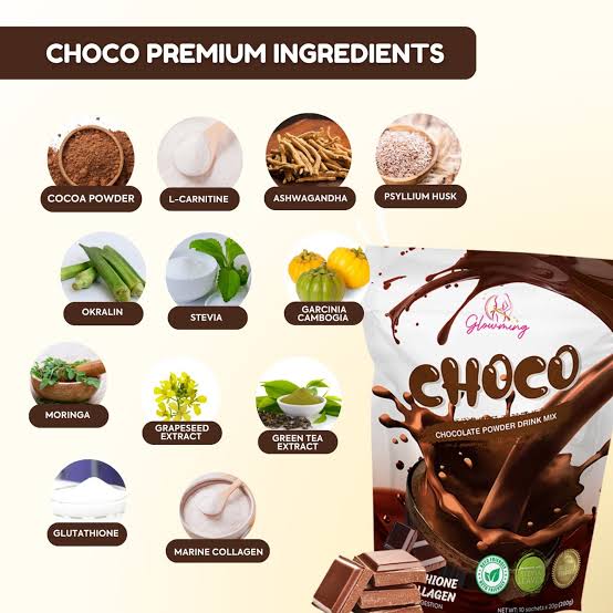 Glowming Choco by Cris Cosmetics (CC GLAM) 20g x 10 Sachets