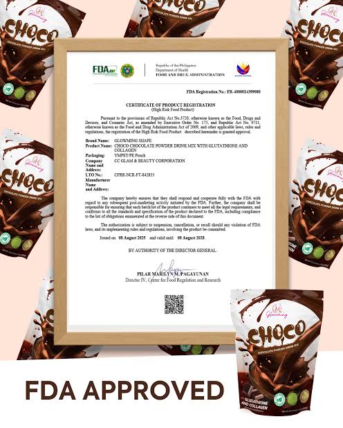 Glowming Choco by Cris Cosmetics (CC GLAM) 20g x 10 Sachets