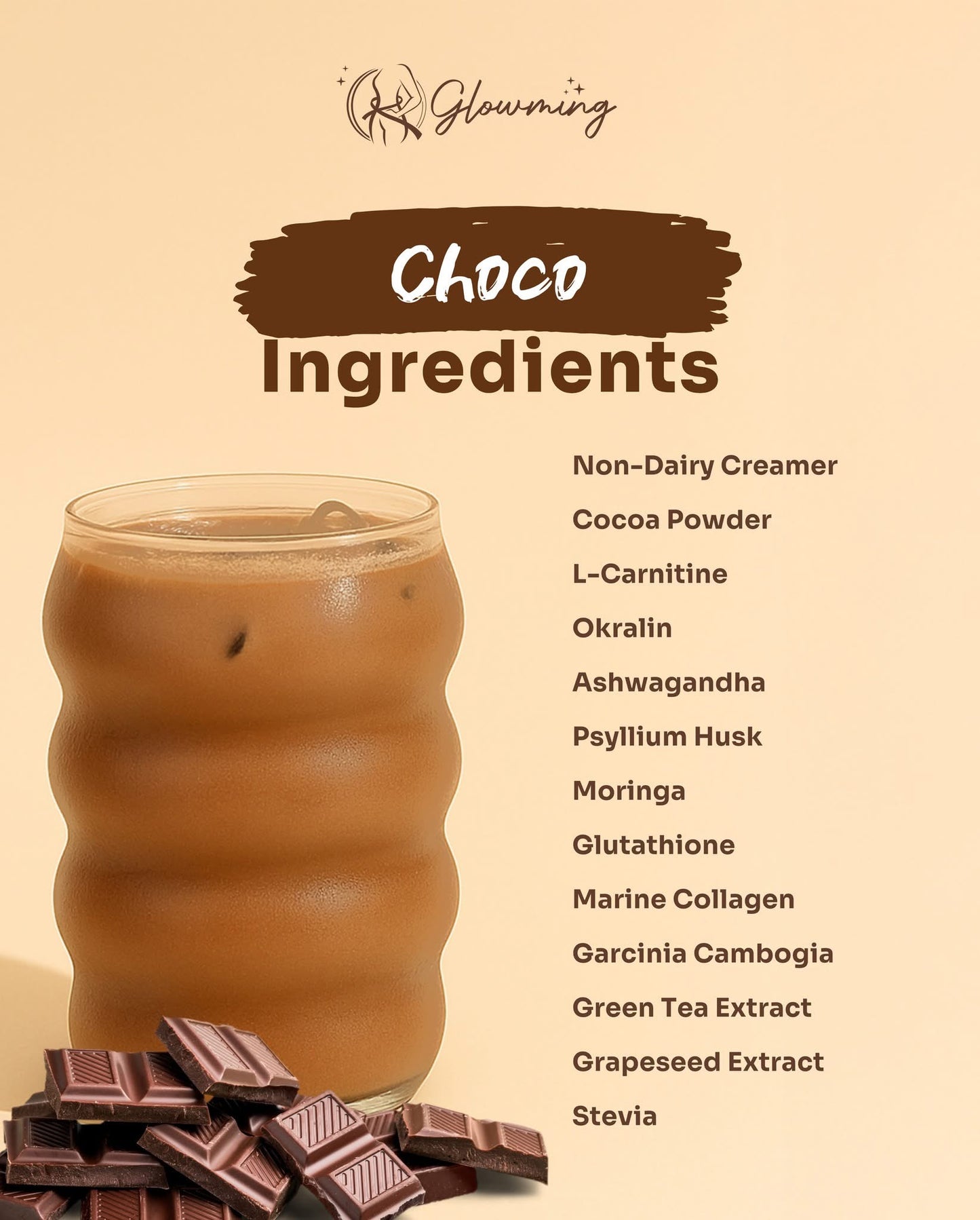 Glowming Choco by Cris Cosmetics (CC GLAM) 20g x 10 Sachets