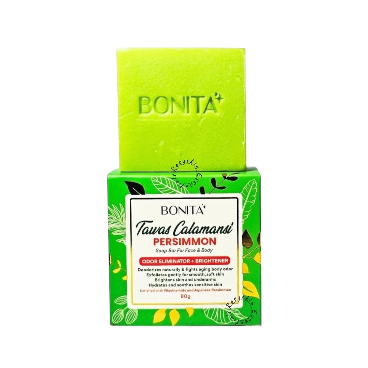 Bonita Tawas Calamansi Persimmon Soap (Odor Eliminator + Brightener) 80g