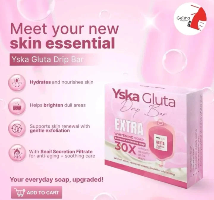 YSKA Gluta Drip Bar 30x Extreme Whitening Soap 70g