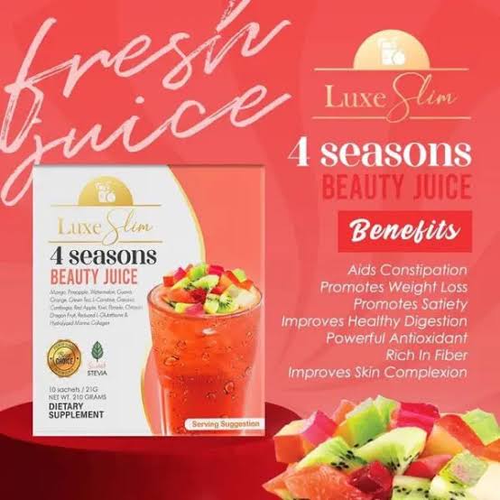 Luxe Slim 4 Seasons Slimming Beauty Juice POUCH - 21g x 8 Sachets