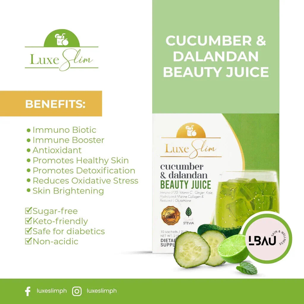 Luxe Slim Cucumber and Dalandan Pouch - 21g X 8 Sachets