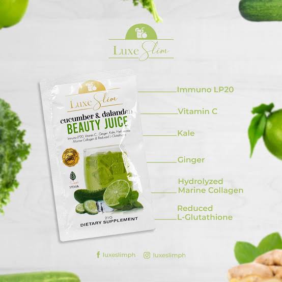 Luxe Slim Cucumber and Dalandan Pouch - 21g X 8 Sachets