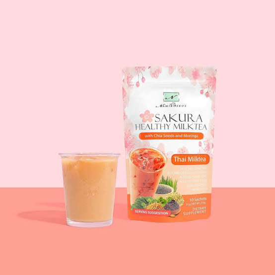 Namiroseus SAKURA Healthy Thai Milktea - 10 Sachets -ON SALE‼️ OCTOBER 30 2025 EXPIRY‼️