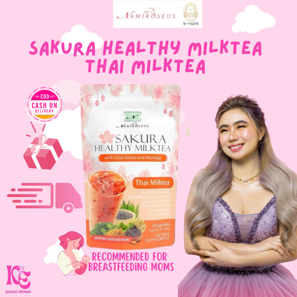 Namiroseus SAKURA Healthy Thai Milktea - 10 Sachets -ON SALE‼️ OCTOBER 30 2025 EXPIRY‼️