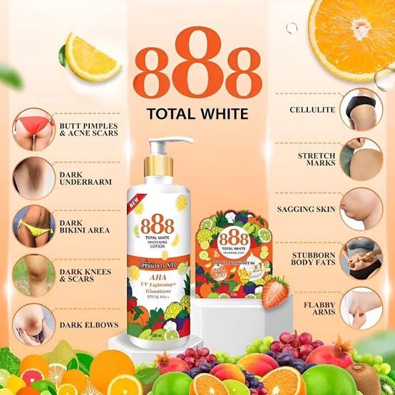 888 Total White Whitening Lotion - 250ml