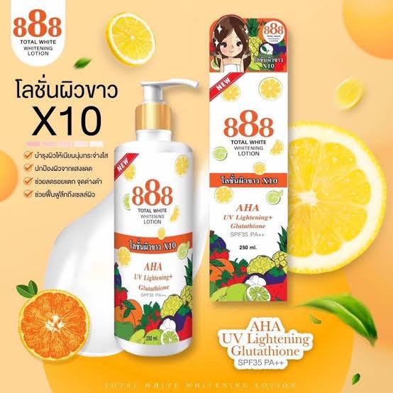 888 Total White Whitening Lotion - 250ml