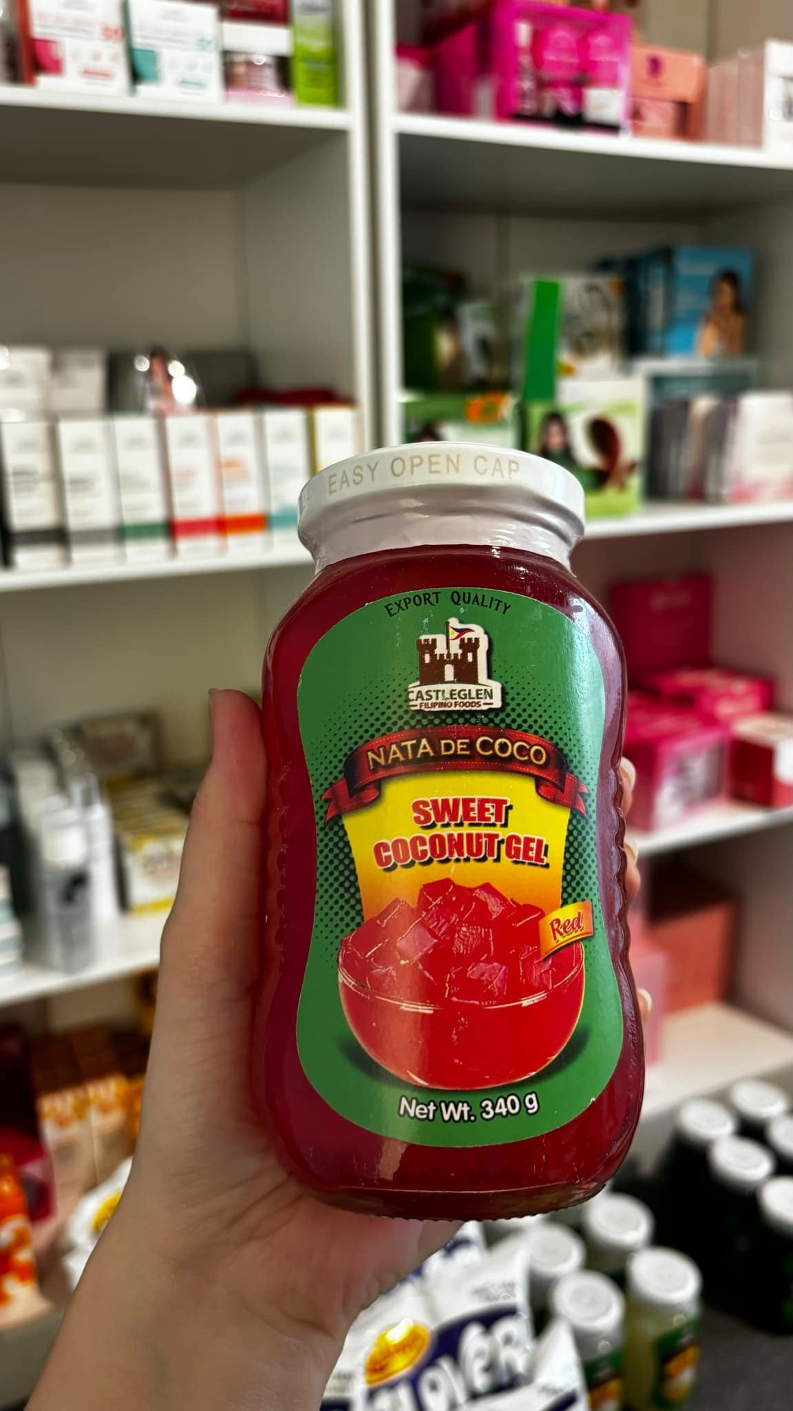 CG NATA DE COCO Sweet Coconut Gel Red 340g