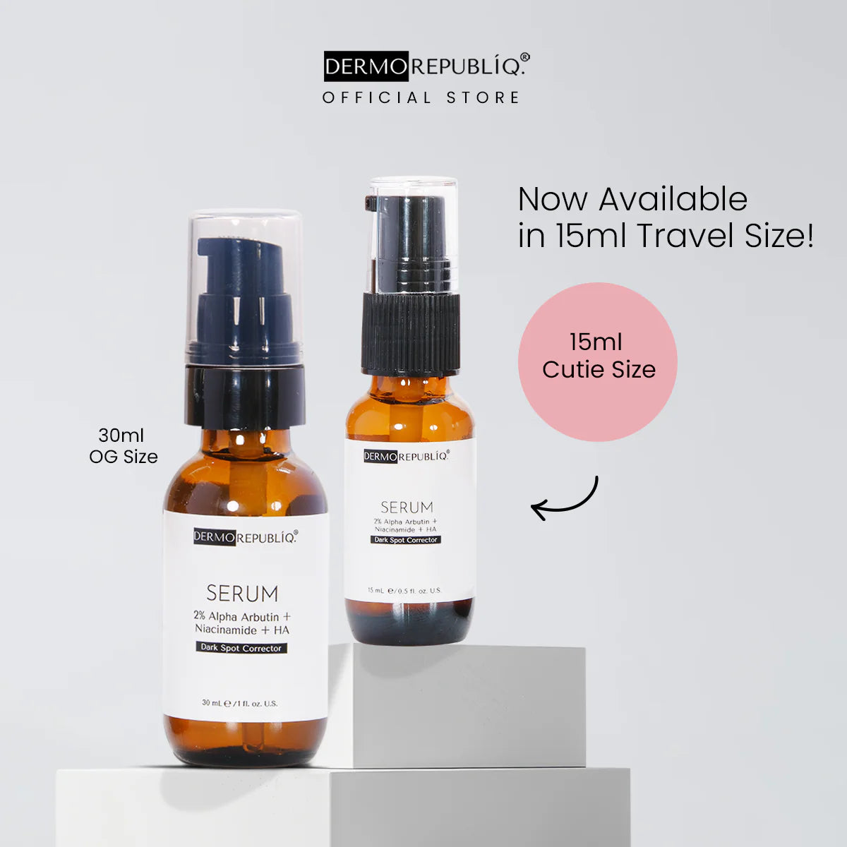 dermorepubliq 2% alpha arbutin + niacinamide + ha dark spot corrector serum - 30 ml