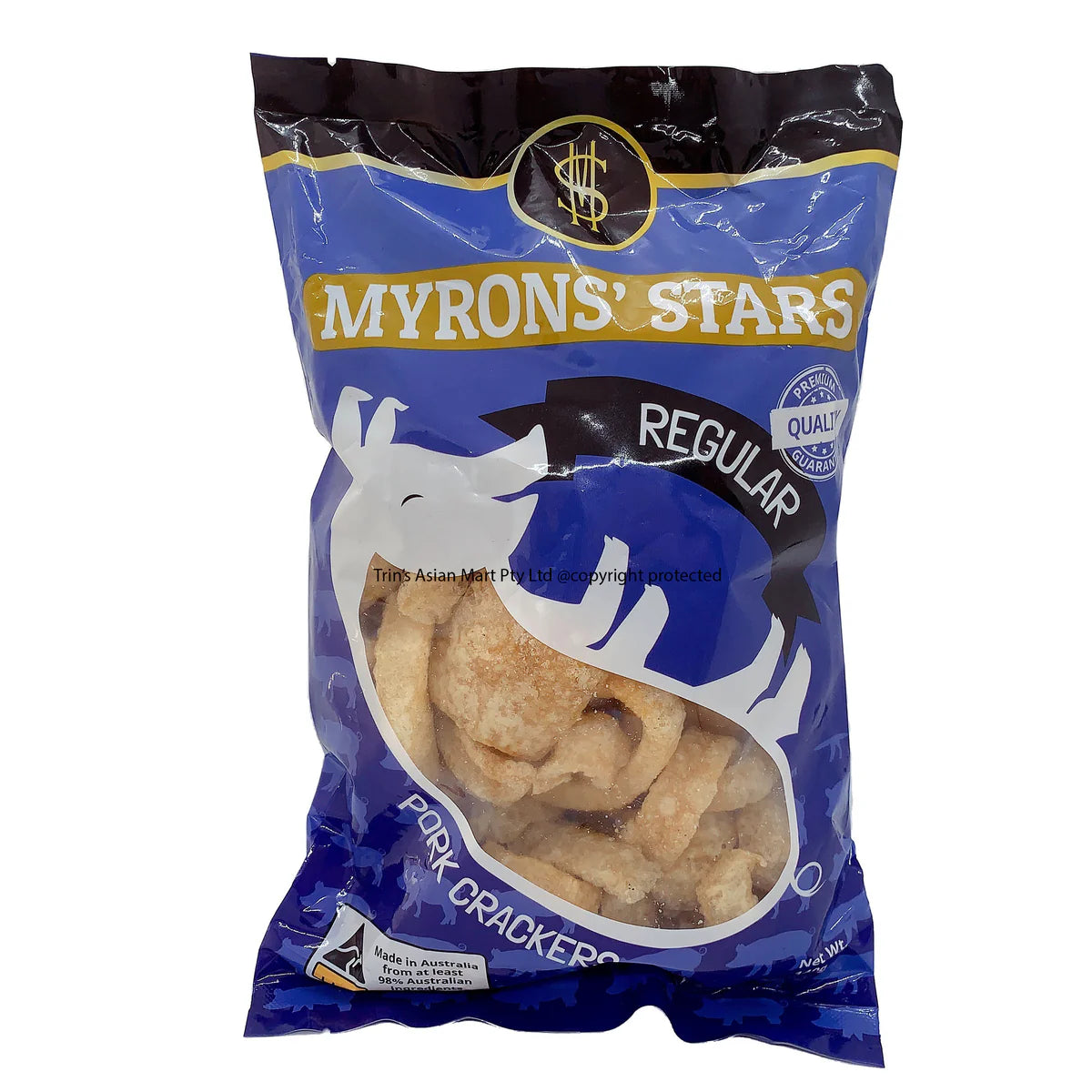 Myrons Stars Pork Crackers REGULAR 150g