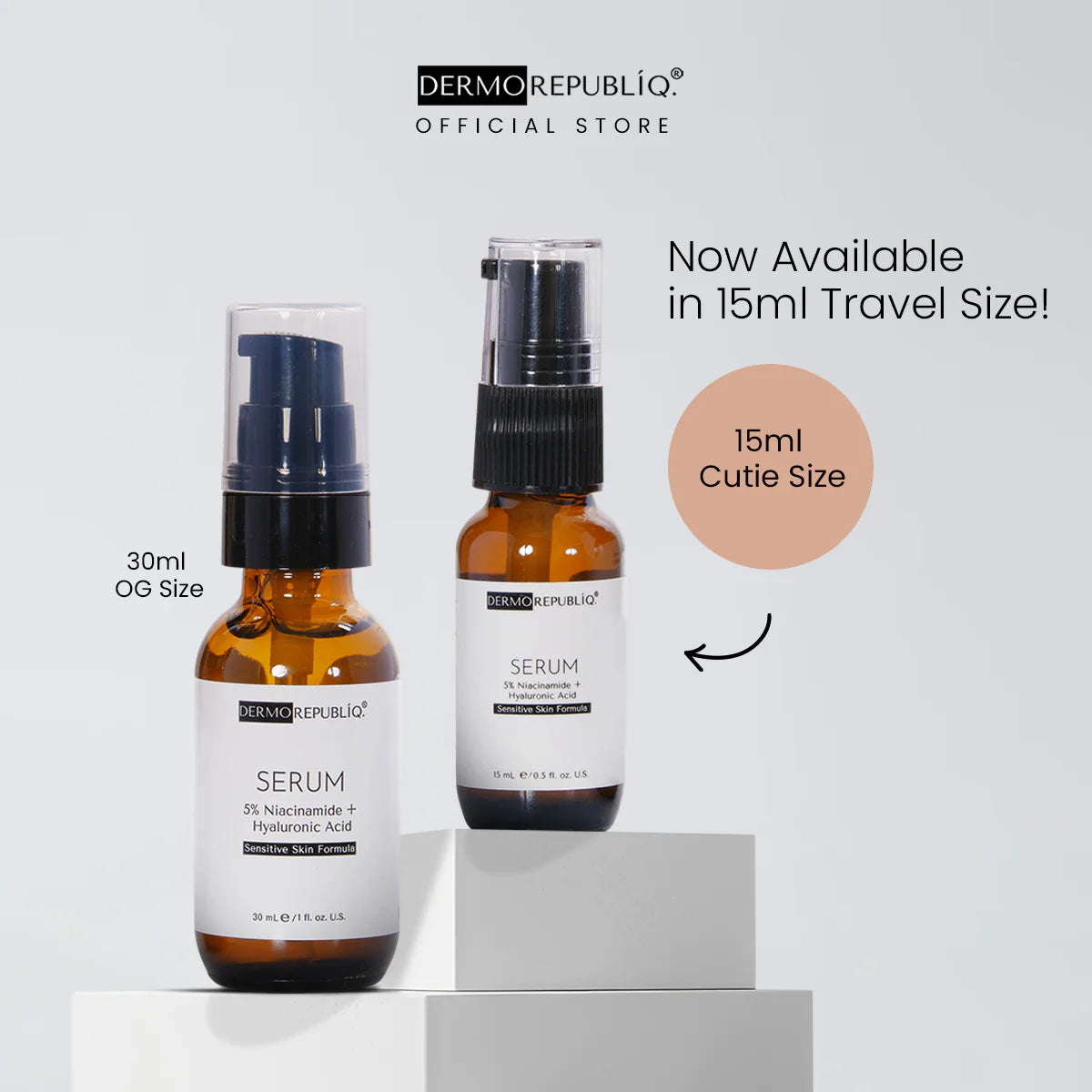 dermorepubliq 5% niacinamide + hyaluronic acid sensitive skin formula serum - 30 ml