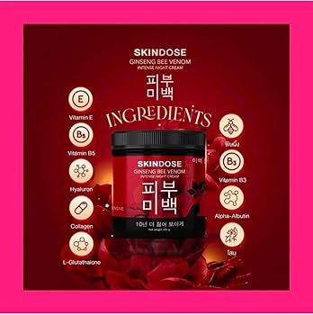SkinDose Ginseng Bee Venom Night Cream - Korean Anti-Aging Therapy 400g