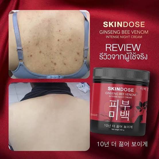 SkinDose Ginseng Bee Venom Night Cream - Korean Anti-Aging Therapy 400g